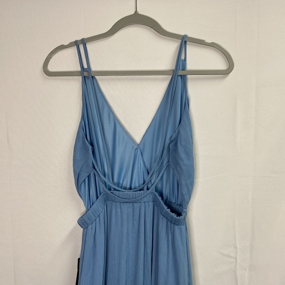 Lulu's Lost in Paradise Strappy Back Maxi Dress Slate Blue Size XS NWT - Picture 6 of 8